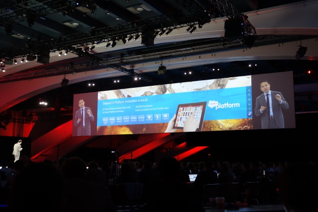 George Hu talking about Salesforce Platform at Dreamforce 12