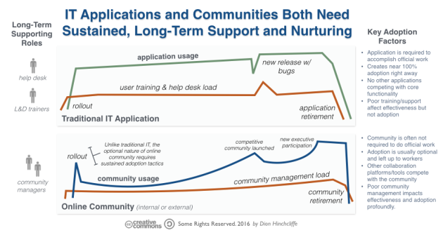 IT Applications and Communities Both Need Management Support and Nurturing